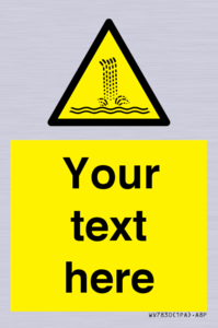 Custom warning artificial waterfall